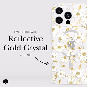 Kate Spade New York Protective Gems MagSafe - Case for iPhone 16 Pro Max (Sunshine Floral)