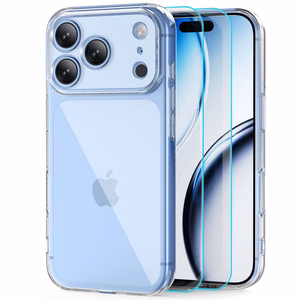 Tech-Protect FlexAir läbipaistev ümbris ja Glass Fit+ karastatud klaas, 2 tk, iPhone 18 Pro Max / 17 Pro Max jaoks