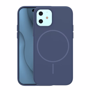 Silikoon Thin Mag ümbris for iPhone 12 / 12 Pro 6,1" tumesinine