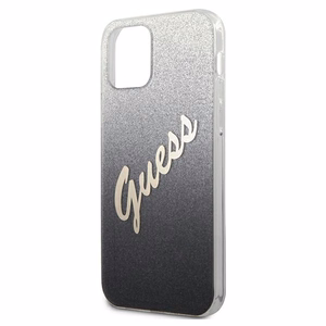 Guess GUHCP12LPCUGLSBK iPhone 12 Pro Max 6.7" must/must kõvakott Glitter Gradient Script
