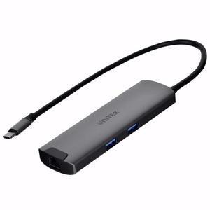 Unitek H1112F aktiivne USB-C jaotur 5 Gbps, HDMI RJ-45 PD 100W