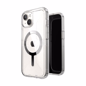 Speck GemShell Grip MagSafe ümbris seadmele iPhone 17e / 16e / 15 / 14 / 13, läbipaistev, kroomviimistlusega