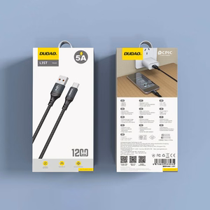 Dudao L3ST USB-A - USB-C 5A Kaabel 1.2m Braided - must