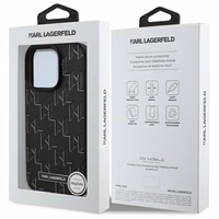 Karl Lagerfeld Leather Monogram Metal Logo MagSafe iPhone 16 Pro Ümbris - must