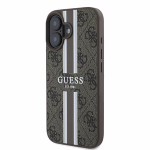 Guess 4G Printed Stripes MagSafe iPhone 16 Plus Ümbris - Brown