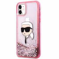 Karl Lagerfeld Glitter Karl Head iPhone 11/XR Ümbris - Roosa