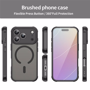 Must magnetiline matt kukkumiskindel PC- ja TPU-ümbris iPhone 18 Pro / 17 Pro jaoks