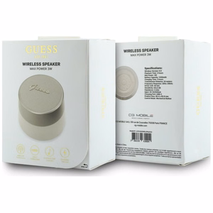 Guess 5 W Script Metal Logo Bluetooth-kõlar, kuldne