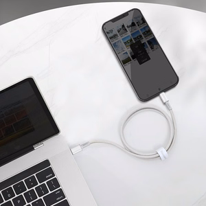 USB cable Baseus High Density Braided PD20W Type-C to Lightning 1.0m valge CATLGD-02