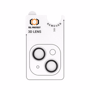 Закалённое стекло Tel Protect 3D Lens на камеру для Iphone 13/13 Mini прозрачное (линз 2 шт.)