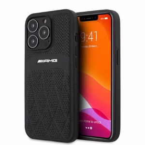 AMG AMHCP13LOSDBK iPhone 13 Pro / 13 6.1" must/must hardcase Leather Curved Lines