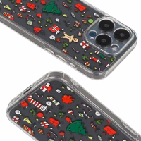 TEL PROTECT Christmas Clear Ümbris jaoks Iphone 15 Pro Design 2