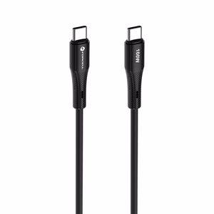 Cable USB C to USB C Forcell F-Energy QC4.0 PD 5A 100W Silicone 1 m C347 black