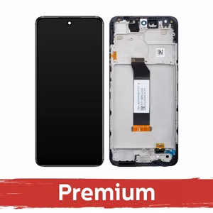 LCD дисплей совместимый с Xiaomi Redmi 10 5G Черный с рамкой OEM