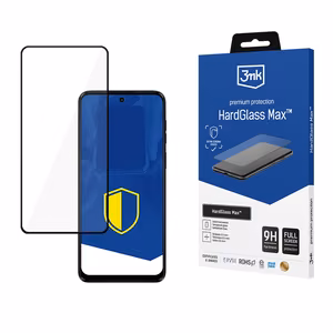 Tugevdatud täisekraani karastatud klaas 3mk HardGlass Max Black Motorola Moto G14 jaoks