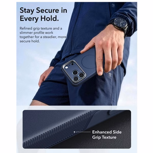 ESR Cyber Tough Kickstand MagSafe ümbris mudelitele iPhone 18 Pro / 17 Pro, tumesinine