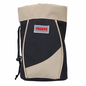 Foldable pet treat pouch, Brown