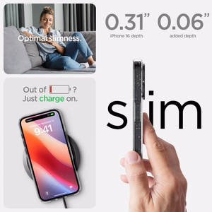 Spigen Liquid Crystal ümbris seadmele iPhone 16 6.1", läbipaistev sädelusega