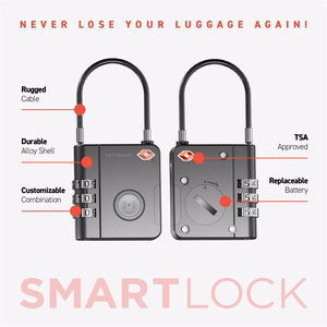 KEYSMART SmartLock; TSA одобренный Find My замок, черный
