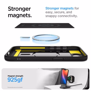 Spigen Rugged Armor MagSafe ümbris jaoks iPhone 16e - must