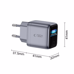 Tech-Protect PowerVision NC45W-GaN 1 pordiga seinalaadija, PD 45W – tumehall