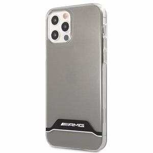 AMG Electroplate must&valge Ümbris jaoks iPhone 12 / 12 Pro - läbipaistev
