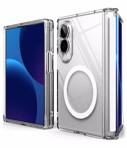 Ringke Fusion Flap Magnetic ümbris seadmele Samsung Galaxy Z Fold 8, MagSafe-ühilduv – läbipaistev