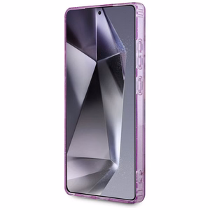 GUESS ümbris jaoks SAMSUNG S25 Ultra GUHMS25LHFLPEDU (Magnetic IML Metal Glitter Flowers Triangle) lilla