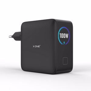 Reisilaadija X-ONE ChargeGo GaN LCD-ekraaniga, 100W, 2x USB C – must