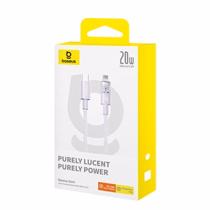 Baseus Gem USB-C to iP fast charging cable 1 m 20 W lilla
