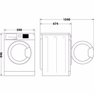 Whirlpool WP C10X WBS EE eraldiseisev eesttäidetav trummelkuivati, 10 kg, valge