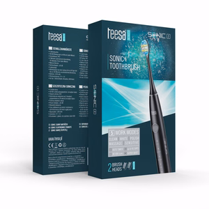 TEESA SONIC 2 helihambahari, must, 5 režiimi, reisikarp, USB-C