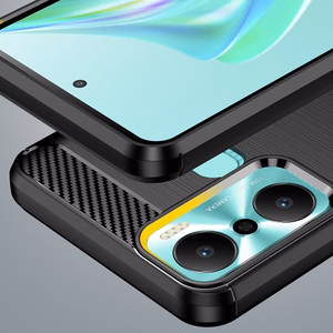 Carbon Ümbris ümbris jaoks Infinix Hot 20 Play flexible silicone carbon cover must