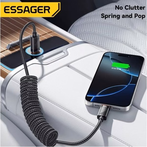 USB Kaabel Essager Chuan must 60W Type-C / Type-C 120cm