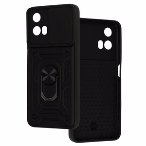Slide Camera Armor Ümbris jaoks Motorola Moto G35 5G Must