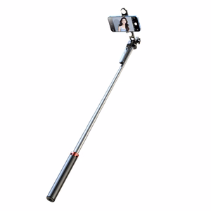 Selfipulk WH181D-Y1S 1.75m alumiiniumisulamist teleskoopstatiiv kahe lambiga ja telefonihoidikuga - must