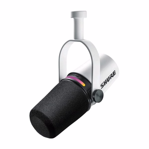 Shure MV7+-W – USB-C/XLR taskuhäälingu- ja vokaalmikrofon, valge