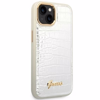 Guess GUHCP14SHGCRHS iPhone 14 6.1 "hõbedane / hõbedane hardcase Croco Collection