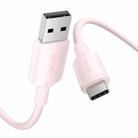 USB 2.0 A to USB-C 3A kaabel Vention CTQPF 1M (roosa)