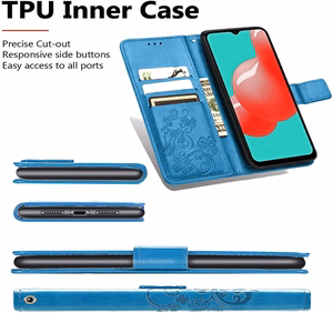 Ümbris Flower Book Samsung A546 A54 5G sinine