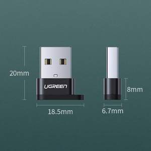 Ugreen US280 50568 USB-C 3.1 (pesa) / USB-A 2.0 (pistik) adapter must