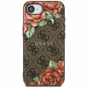 Guess 4G Flowers Print MagSafe ümbris jaoks iPhone 16e - brown