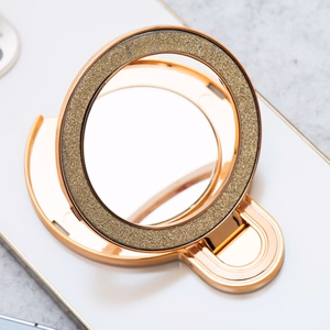 Phone stand CIRCLE MIRROR - stick-on - kuldne