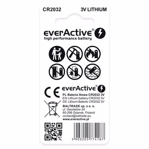 Liitiumakud everActive CR2032 - blisterpakend 2 tk.