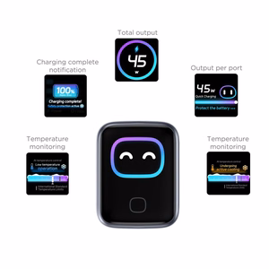 Tech-Protect PowerVision NC45W-GaN 1 pordiga seinalaadija, PD 45W – tumehall