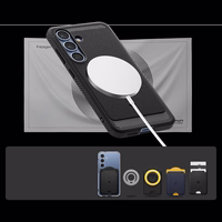 SPIGEN ümbris RUGGED ARMOR MAG compatible with MagSafe jaoks SAMSUNG S25 matte must