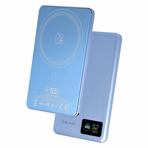 Blavec BJ-03 5000 mAh üliõhuke MagSafe-toega magnetiline akupank, 7,8 mm, USB-C, 22,5 W, kolm ühes (PBBJ03-MC5LB) (värv: helesinine; alumiiniumkorpus)
