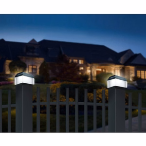 GreenBlue GB128 – 100×100 mm päikesetoitega LED-aiapostivalgusti hämarusanduriga