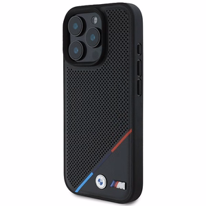 BMW M Perforated Tricolor Line MagSafe Ümbris jaoks iPhone 16 Pro - must