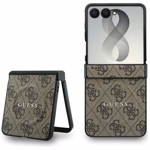 Pruun Guess 4G Classic MagSafe ümbris Samsung Galaxy Z Flip8 telefonile